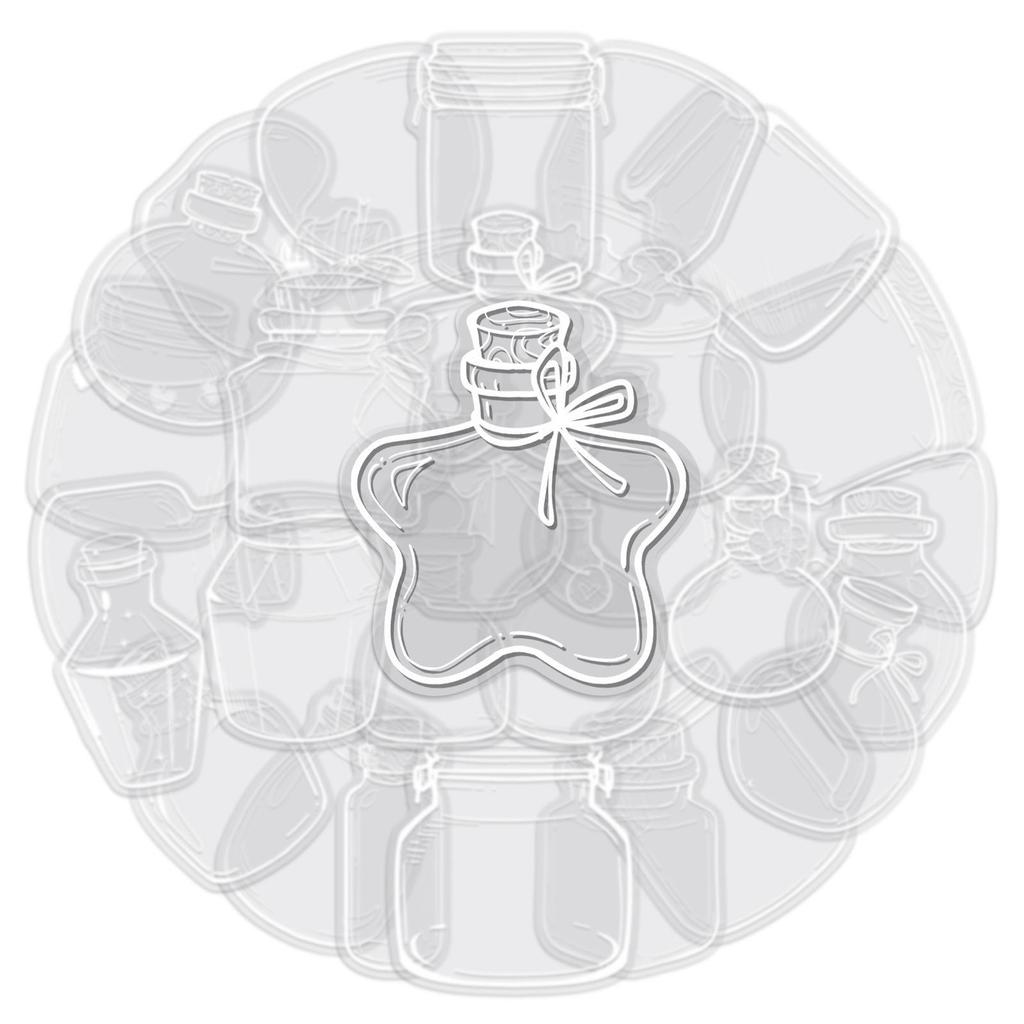 50 Transparent Cartoon Bottle Stickers - Waterproof PET DIY Decoration for Journals