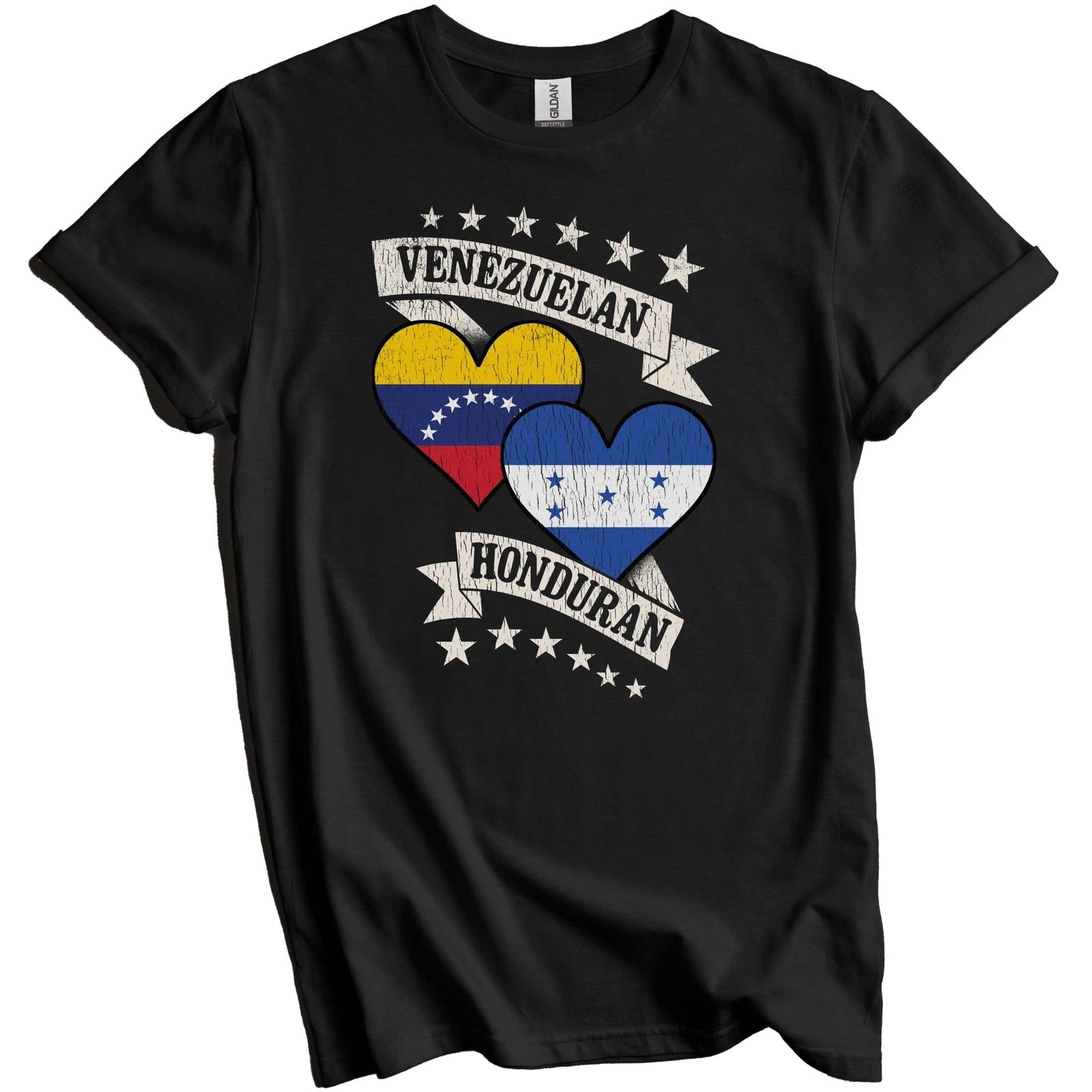 

Venezuelan Honduran Heart Flags Venezuela Honduras T-Shirt S