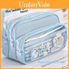 Transparent Pencil Case Large Capacity With Multi Function Design For Students And Office Use
