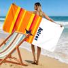Astros Star with Orange Stripes Design Patterned beach towel quick dry perfect for travel outdoor sports jogging the beach and swimming