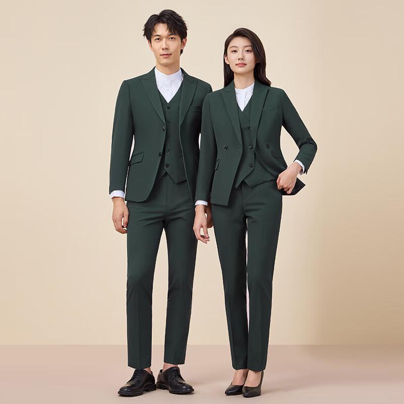 Темно-зеленый стрейчевый formalный костюм Trouman, не мнущийся L