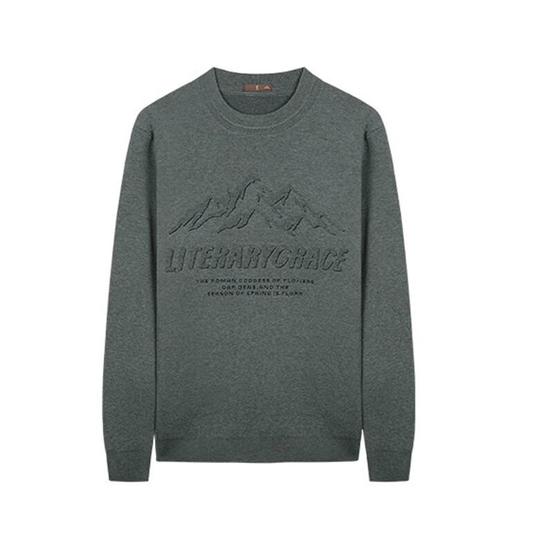 TRIES Men's Jacquard Pullover Sweater