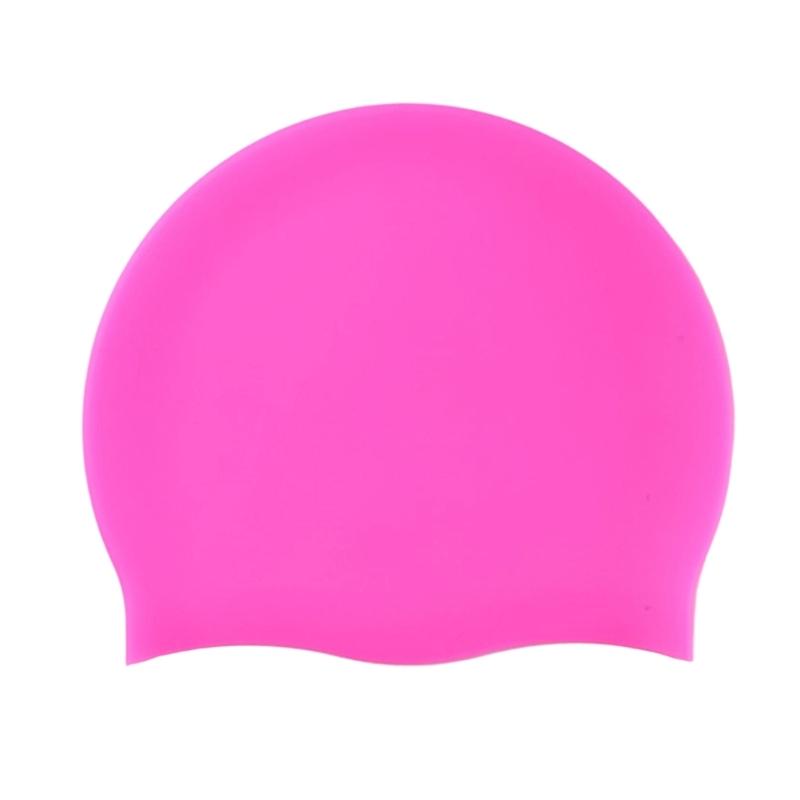 Plain Color Swimming Hat Protect Ears & Long Hair Swim Pool Hat Waterproofed Hat Suitable for Pool Beach and Water Sports