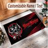 Personalized Crystal Velvet Carpet Motorhead Pattern Non Slip Floor Rug