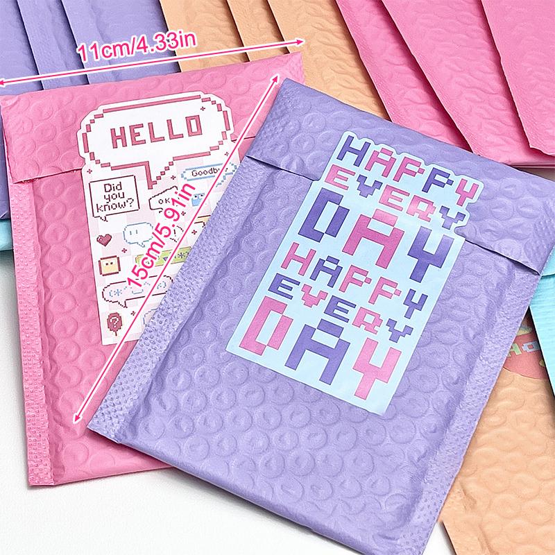 10 Stück Farbe Luftpolstertasche Ziplock-Beutel Schaumstofffutter Verpackung Expressbeutel Geschenkaufbewahrung Weiche Polsterung Transportverpackung Expressbeutel