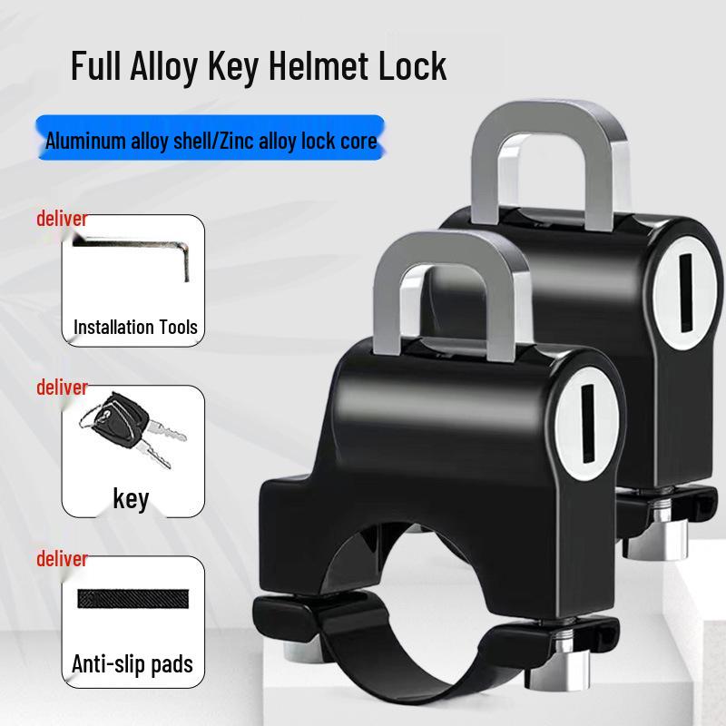 Anti-Theft Electric Bike Helmet Lock - Pry-Proof Fixed Hook for Bicycles