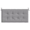 VidaXL Coussin de banc de jardin gris 120x50x3 cm tissu oxford 43194