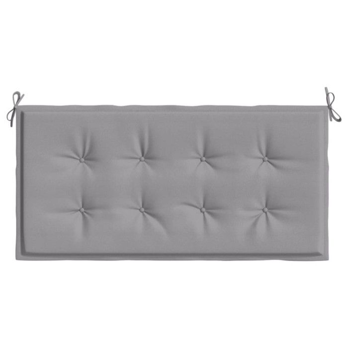 VidaXL Coussin de banc de jardin gris 120x50x3 cm tissu oxford 43194