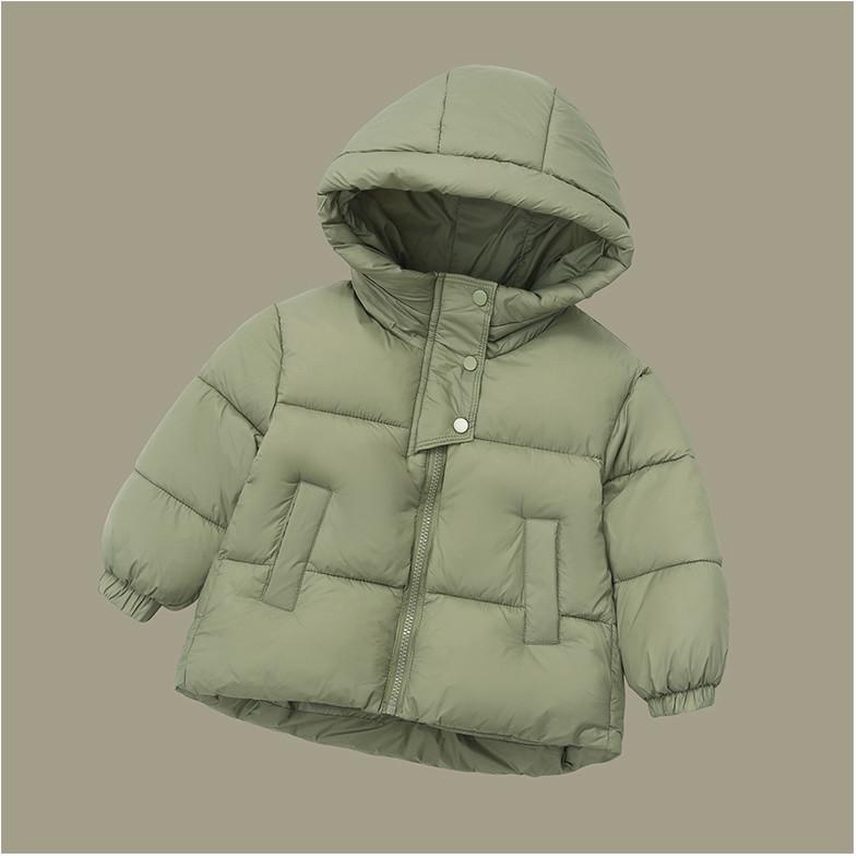 Children's Winter Down-Filled Jacket: Thickened Hooded Warm Coat for Babies