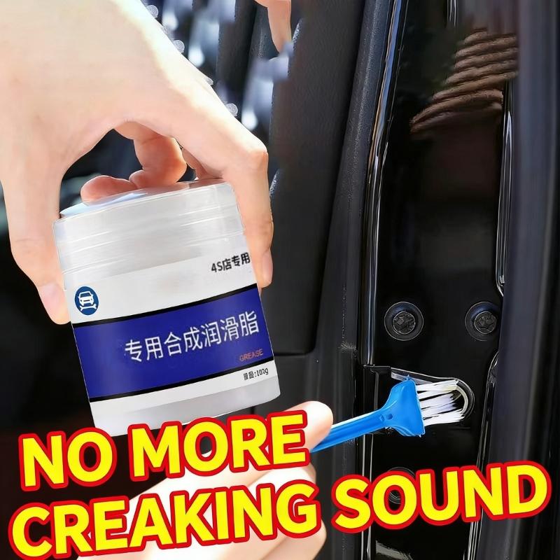 Protective Lubricating Grease Agent for Vehicle Maintenance Prevents Squeaking on Hinges Seals and Tracks Brush Provided