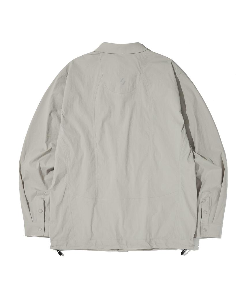 Welteoigseupelimeonteu Reflective Pocket Shirt Jacket_Light Gray_Wcl016