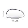 Car Blind Spot Reversing Parking Auxiliary Mirror Waterproof High Defination Glass Convex Rearview Wide Angle Adjustable