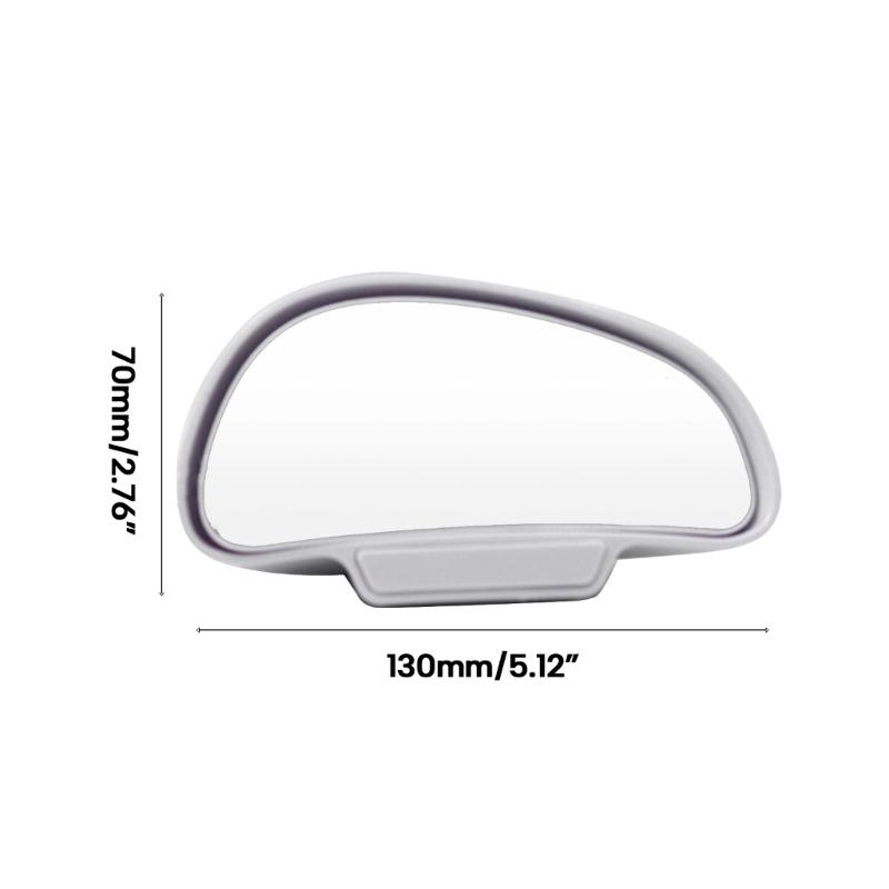 Car Blind Spot Reversing Parking Auxiliary Mirror Waterproof High Defination Glass Convex Rearview Wide Angle Adjustable