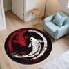 Yin-Yang Fish,Round Area Rug,Carpet Rug for Living Room Bedroom Sofa Playroom Decor,Non-slip Floor Mat