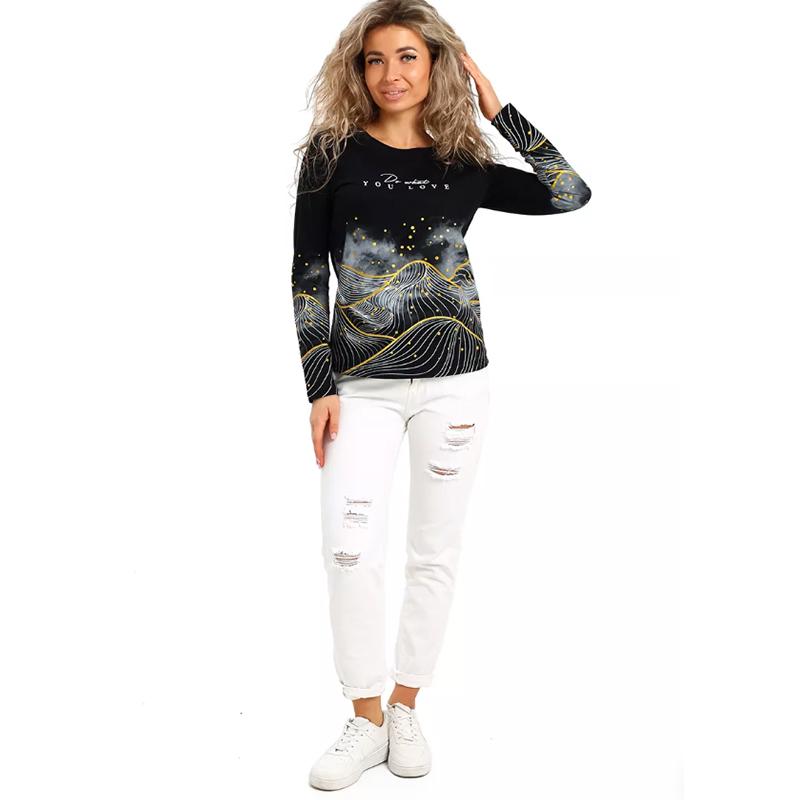 Женские осенние топы с принтом пейзажей и пейзажей — фото 5