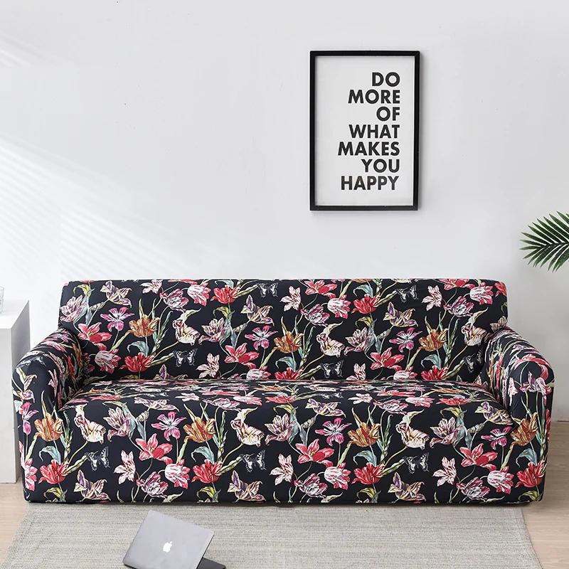 Floral Sofa Covers for Living Room Elastic Funda Sofa Sofa Slipcovers Towel Couch Cover Fundas Sofas Con Chaise Longue 1PC