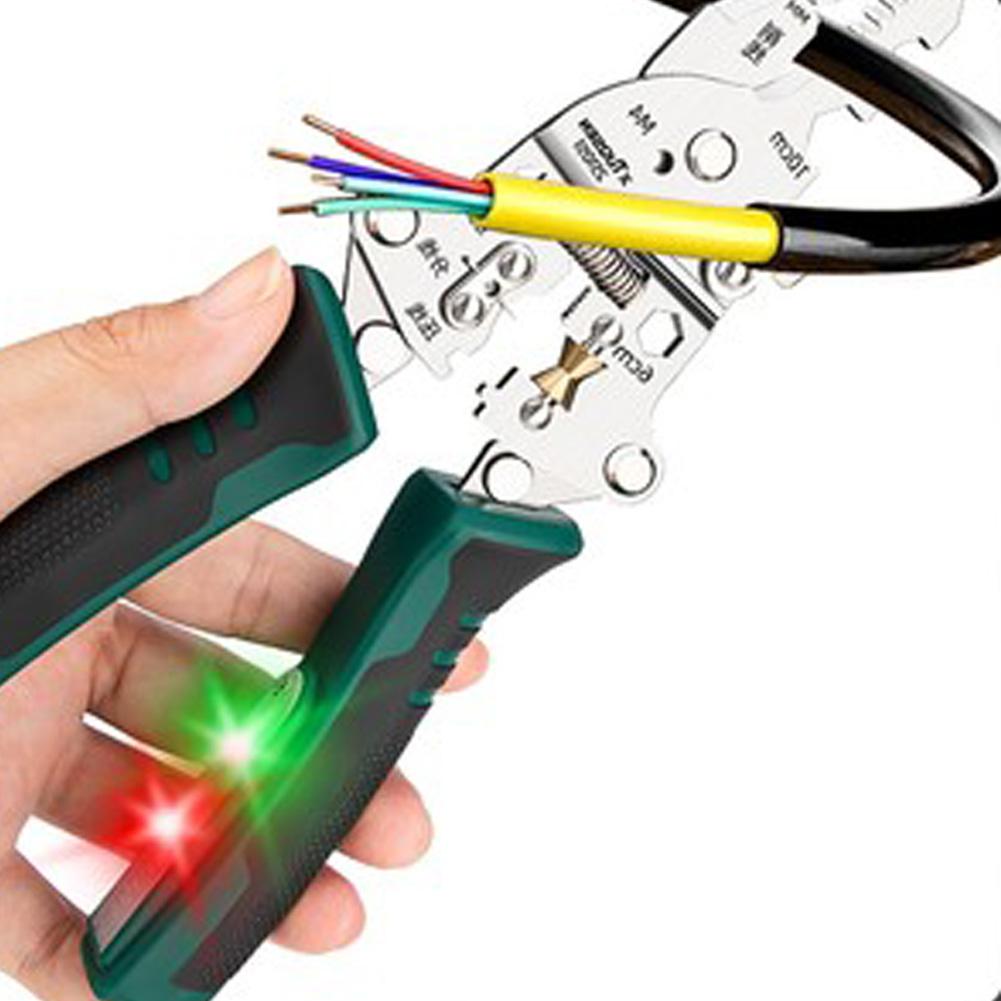 Foldable Electrician Wire Stripping Pliers Multifunctional Wire Crimper Cable Tools for Cutting Peeling Wiring