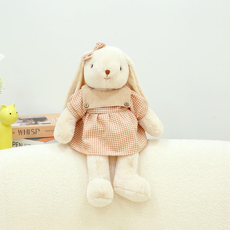 Rabbit Charming Lilac Plush Toy With Long Ears Soft Pp Cotton Stuffed Animal For Kids
