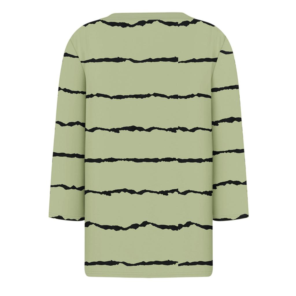 3/4 Sleeve Shirts For Women Tees Blouses Casual Plus Size Basic Tops Pullover Ladies Tunic Blouses