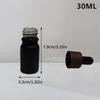 Frosted Black Glass Dropper Bottles Bright Glass Empty Dripper Pipette Bottle Plastic Lid For Essential Perfume Oil Serum