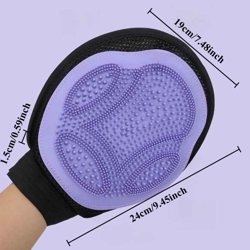 Dog Bathing Glove Massage Shower Mitt for Cats and Small Dogs Pet Grooming Brush for Shedding
