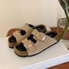 Flat Slippers Women Slippers Luxury Indoor Bottom Non-Slip Cork Slippers Women's Beach Outdoor Home Flip Flops Platform Sandals