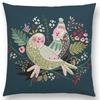 Animal Tale Spring Floral Garden Pattern Sofa Throw Pillow Case Bear Fox Unicorn Bear Birds Flower Leaf Fantasy Cushion Cover