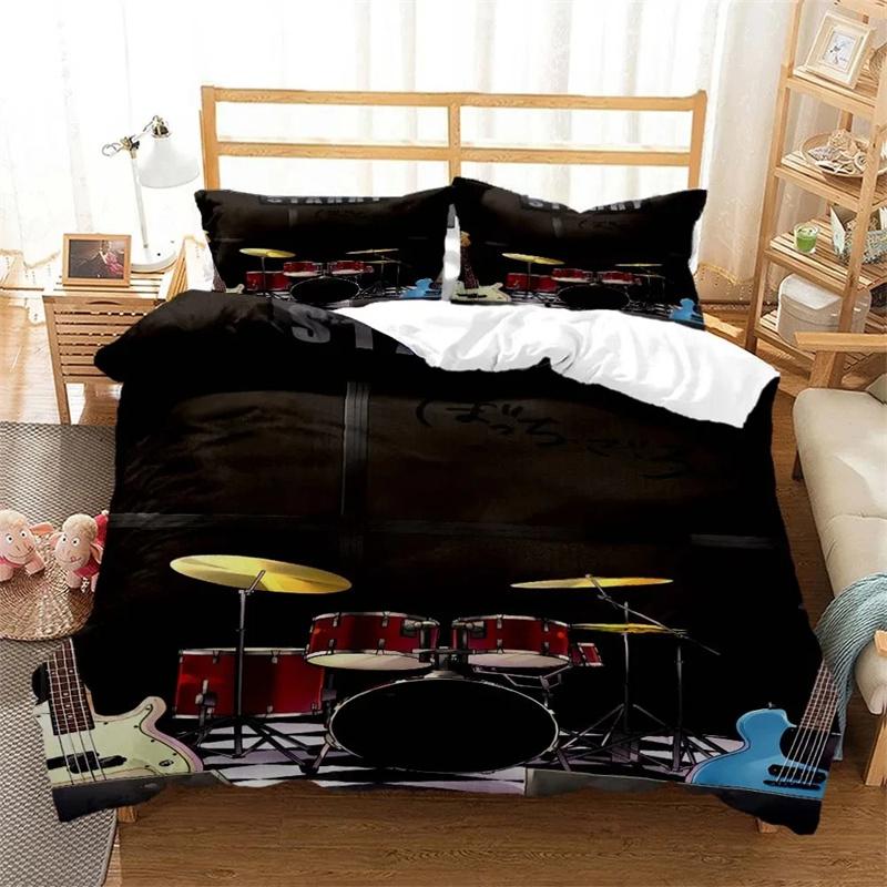 3D Print Bocchi the Rock Bedding Set,Duvet Cover Comforter Bed Set Quilt Cover Pillowcase,King Queen Twin Size Boys Girls Adults