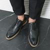 Fashion Black Brogue Business men's leather shoes Classic British Fashion Styles Formal party or wedding Handsome adult shoes 38-47