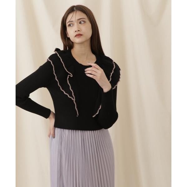 [Jill by Jill Stuart] Bulky Frill Compact Knit