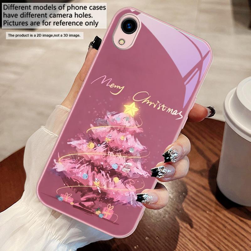Decorated Christmas Tree For Samsung M02 12 Note 8 9 10 20 A 01 A02 A03 Core 04 05 06 10 12 13 14 15 A16 glass Ultra phone case
