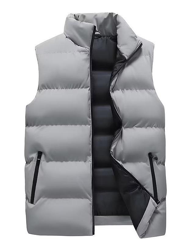 Herre Lett Bomull Ermeløs Vest - Varm Overbekledning for Vår, Høst og Vinter