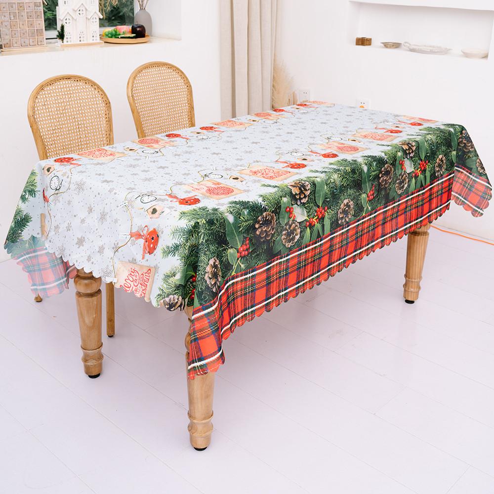 Decoration Christmas Printed Tablecloths Creative Desktop Dress Supplies Up