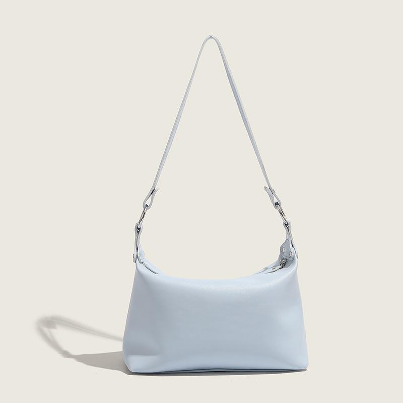 Niche PU soft leather commuter shoulder bag commuter tote bag women's 2025 new solid color large-capacity messenger women's bag