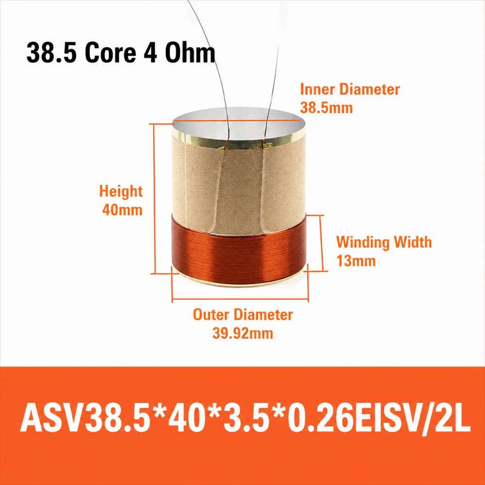 2 Layers Bass Voice Coil 19.5-38.5mm Bass Speaker Voice Coil Aluminum Voice Coil