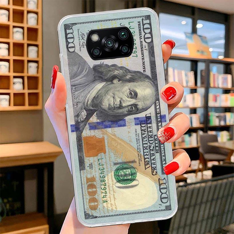 Banknote Dollar Cash Money Cover Phone Case For Xiaomi Poco F7 Ultra X7 X6 X5 Pro M7 Redmi 15C 15 13C 13 12C 12 10C 10 9A 9C 9T