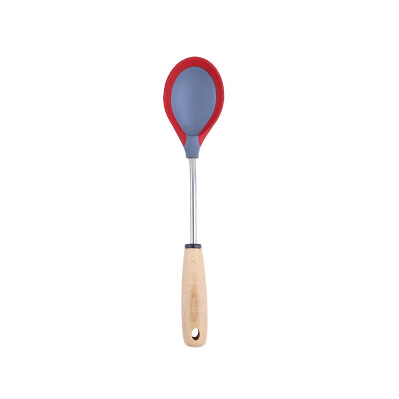 Ru Han 9-Piece Wooden Handle Silicone Cooking Utensil Set