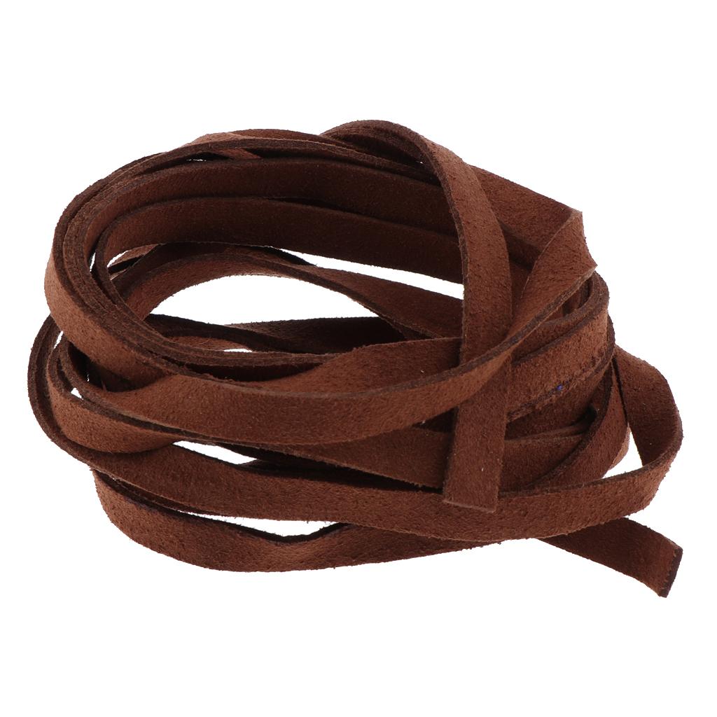 Cordón de Cuero Suave Cuerda de Gamuza Hilo para Trenzar Cordones Manualidades Joyería DIY