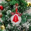 2PCS Plush Christmas Knitted Ball Exquisite Xmas Hanging Pendant Christmas Tree Hangers  Festival