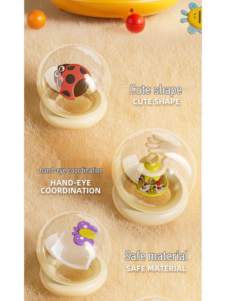 Cross-border Carousel Insect Toy: Baby's Early Education Bouncy Ball & Roller