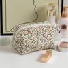 Floral Print Travel Portable Minimalist Large Capacity Soft Storage Makeup Bag