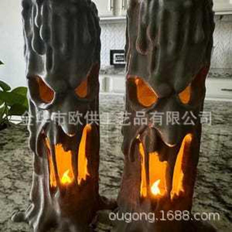 New Horror Candlestick Halloween Ornament Horror Candle Ghost Decoration Atmosphere Arrangement