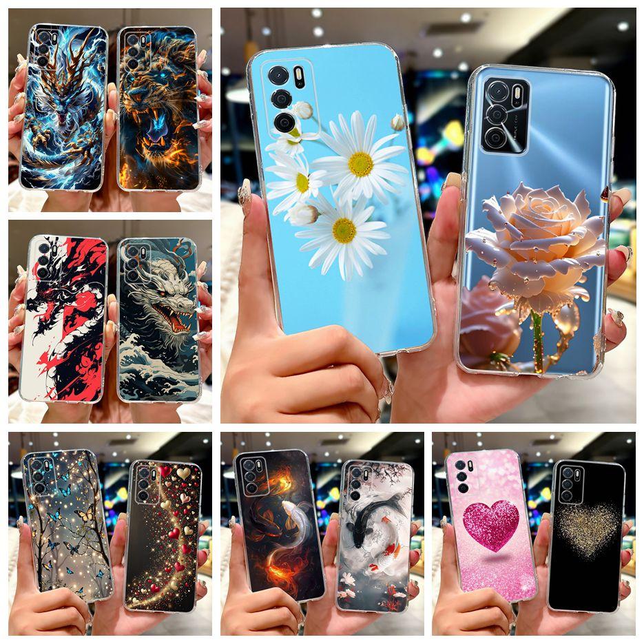 For Oppo A16 Case Oppo A16s CPH2271 Luxury Flowers Painted Cover Soft Slim Phone Case For Oppo A16k A 16 E OppoA16 S Fundas Bags