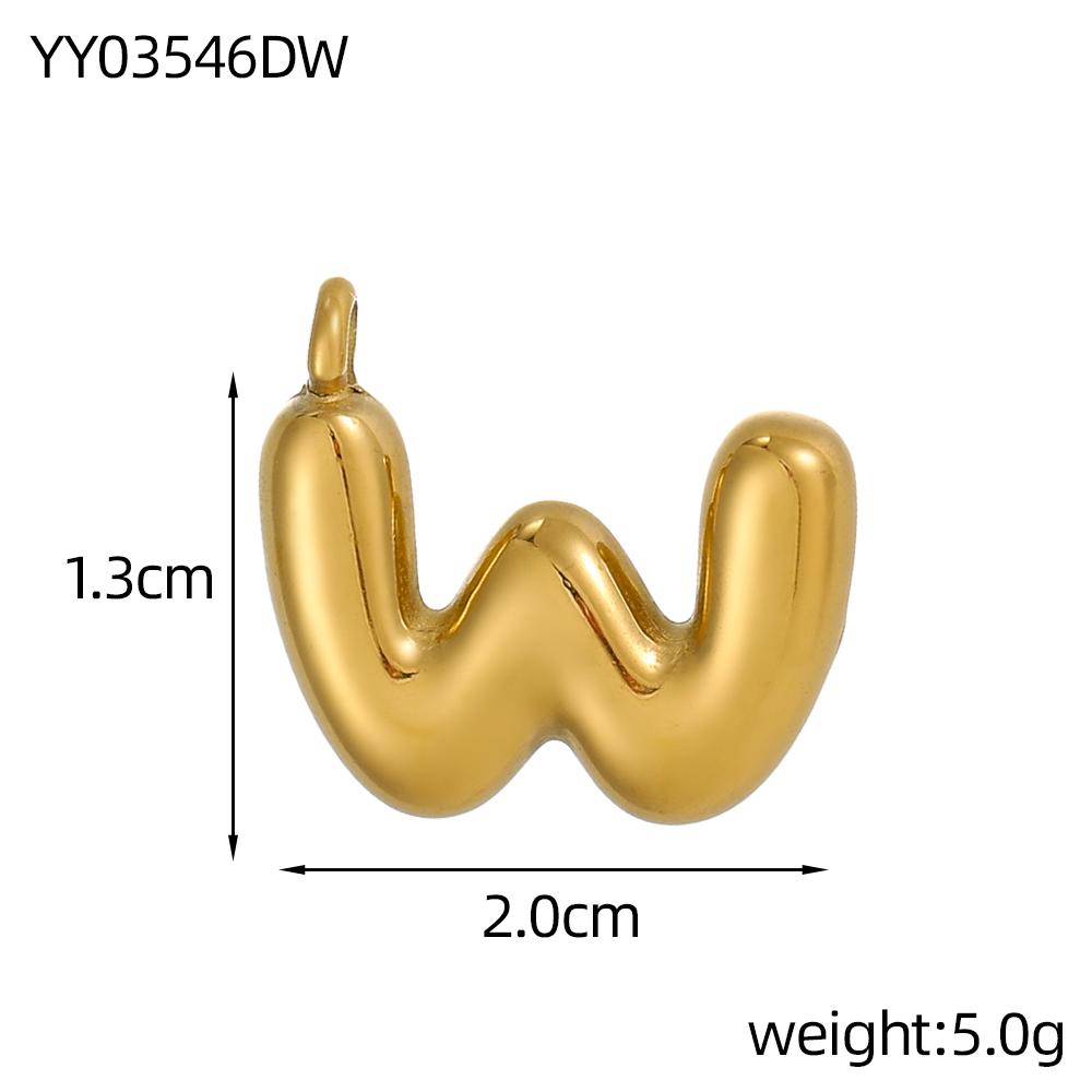 CARLIDANA Stainless Steel Gold Plated Alphabet 26 Letters Name Jewelry Mini Minimalist Bubble Initial Pendants for Necklace DIY