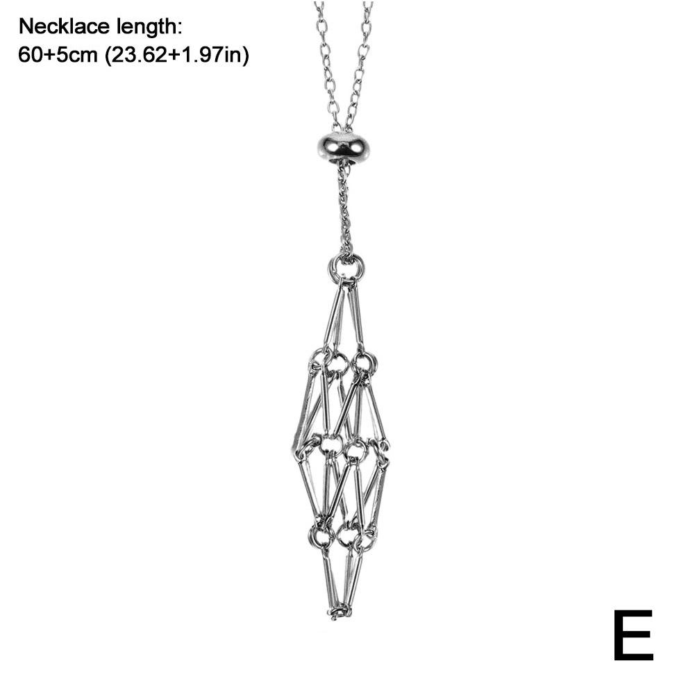 Net Metal Necklace Crystal Holder Cage Necklace Crystal Style Men Holder For Punk For Stones Pa K1T2