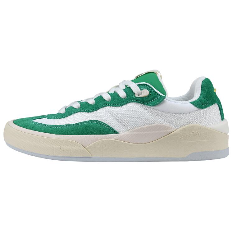 New LiNing Skategeneral Low Top Skateboard Shoes Women's White Green AEPSA50-4