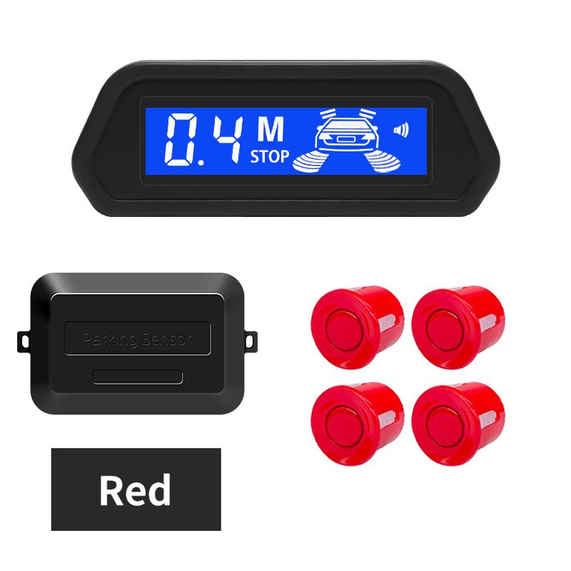 Car Parking Sensor Kit With Auto Parktronic Reverse LED Monitor 4 Sensors Radar Detector System Backlight Display