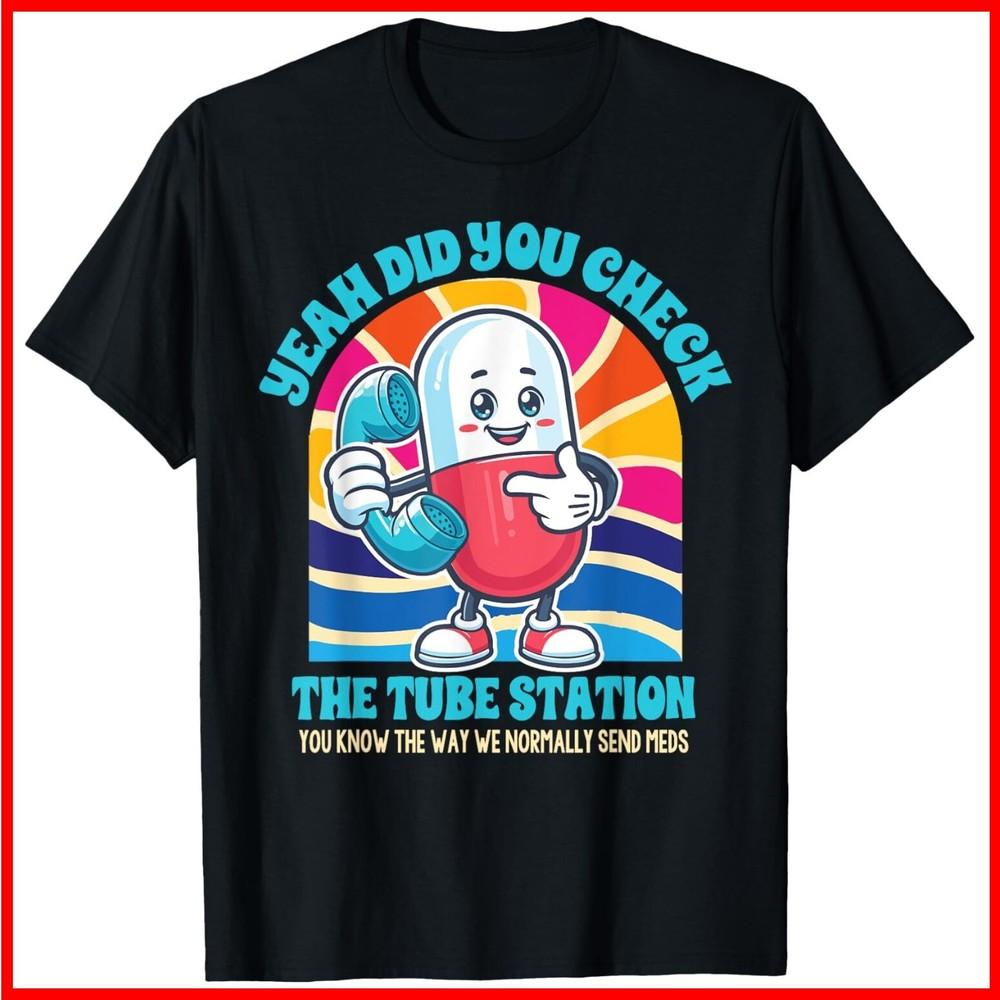 Фармацевт Фармацевт Да Вы Проверили Станцию Метро Черная Хлопковая Футболка Унисекс Футболка S