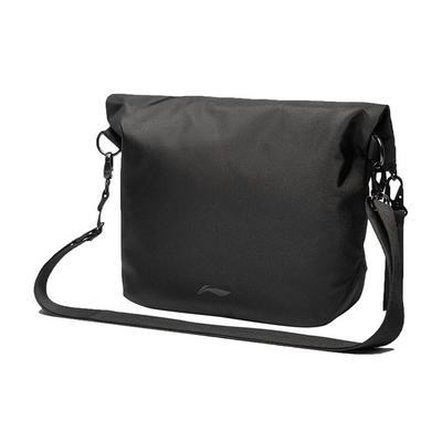 Li Ning CF Tracing Adjustable Strap Fabric Shoulder Bag, Crossbody Bag Unisex Black ABDS625-4