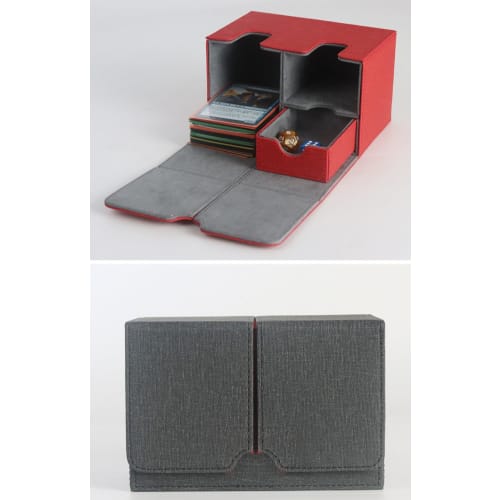 Bivoyud Deck Case, Trading Card Case, Storage Box, Dice Holder, Damage Counter Holder, Magnetic PU "Compatible with Yu-Gi-Oh!, Duel Masters, and Vario